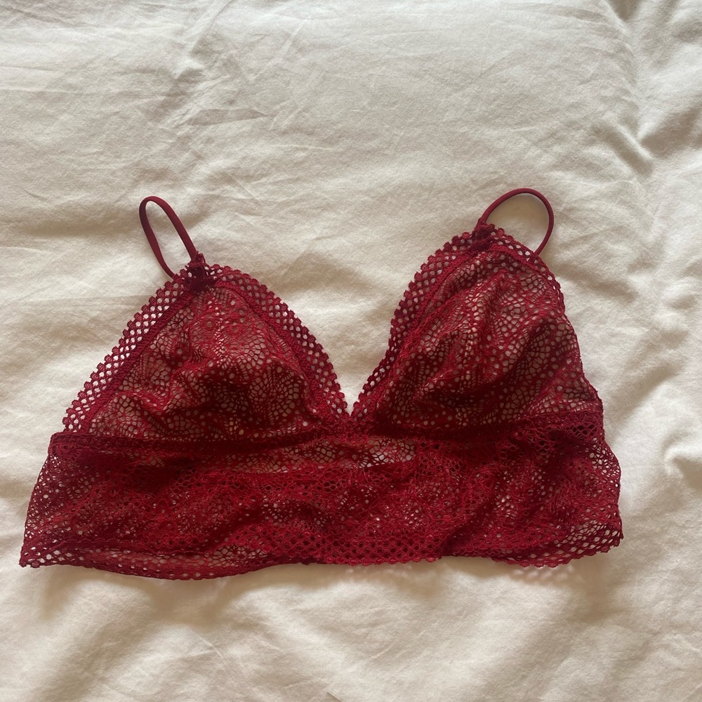 burgundy bralette
